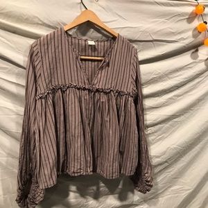Lavender cotton blouse, Wild Pearl